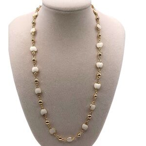 ❤️ Big Apple NYC White Enamel Charm Necklace
